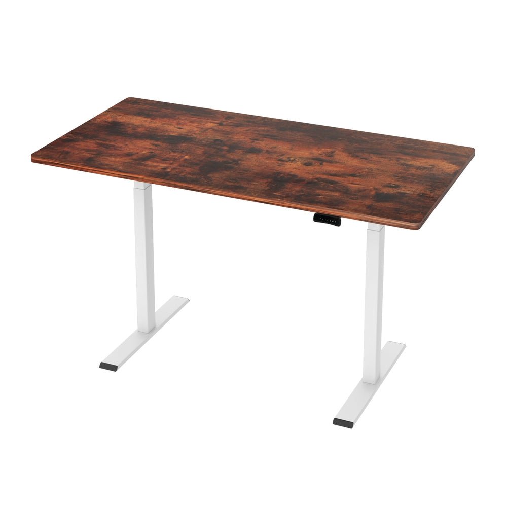 Standing Desk Motorised Dual Motor 140CM Rustic Brwon - Furniture > Office > Desks - Rivercity House & Home Co. (ABN 18 642 972 209) - Affordable Modern Furniture Australia