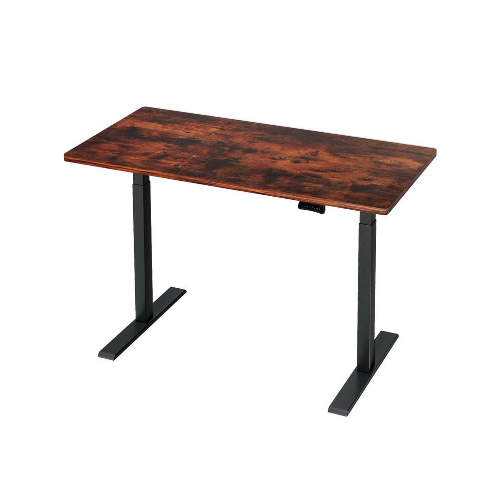 Standing Desk Motorised Dual Motor Rustic Brwon 120CM - Furniture > Office > Desks - Rivercity House & Home Co. (ABN 18 642 972 209) - Affordable Modern Furniture Australia