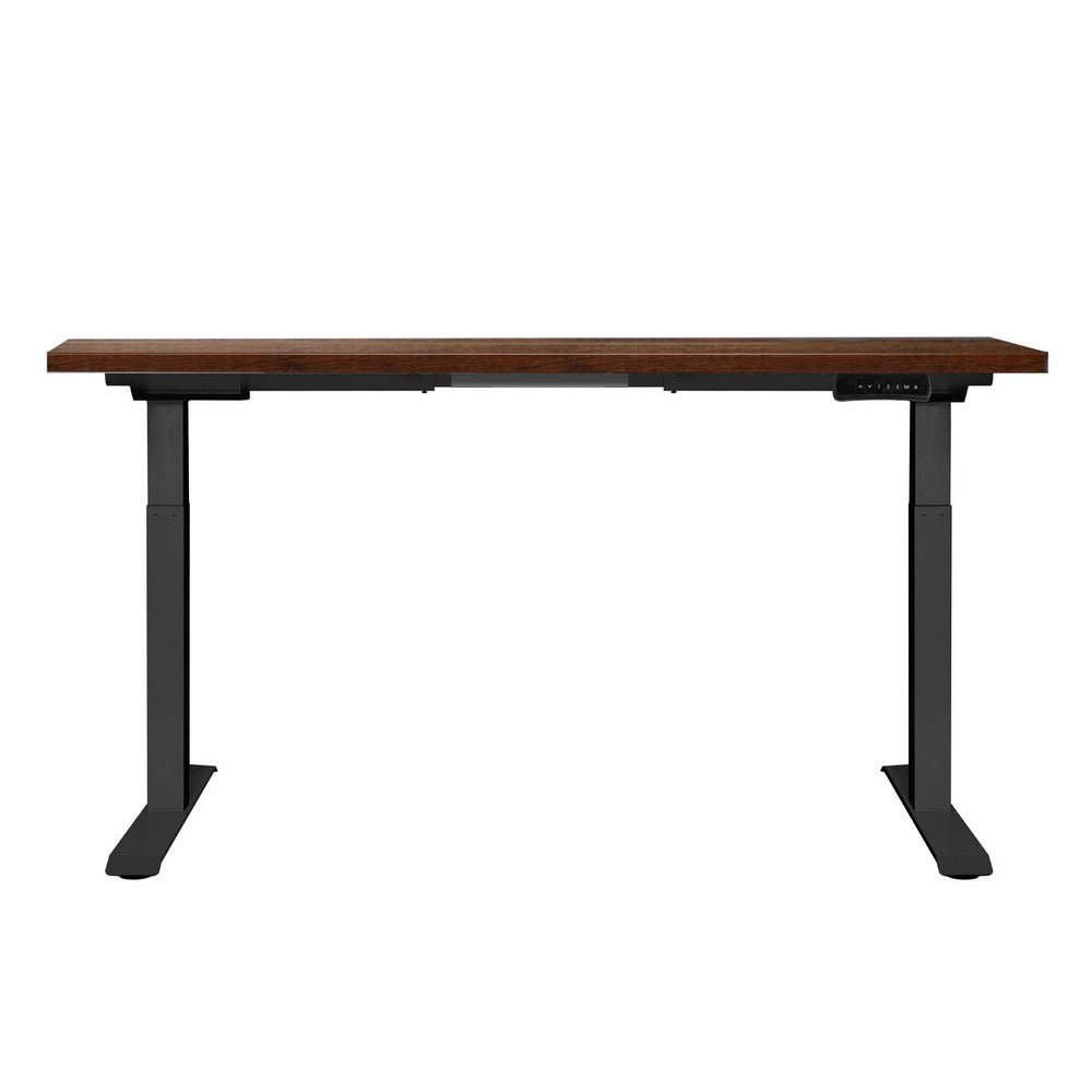 Standing Desk Motorised Dual Motor Rustic Brwon 140CM - Furniture > Office > Desks - Rivercity House & Home Co. (ABN 18 642 972 209) - Affordable Modern Furniture Australia