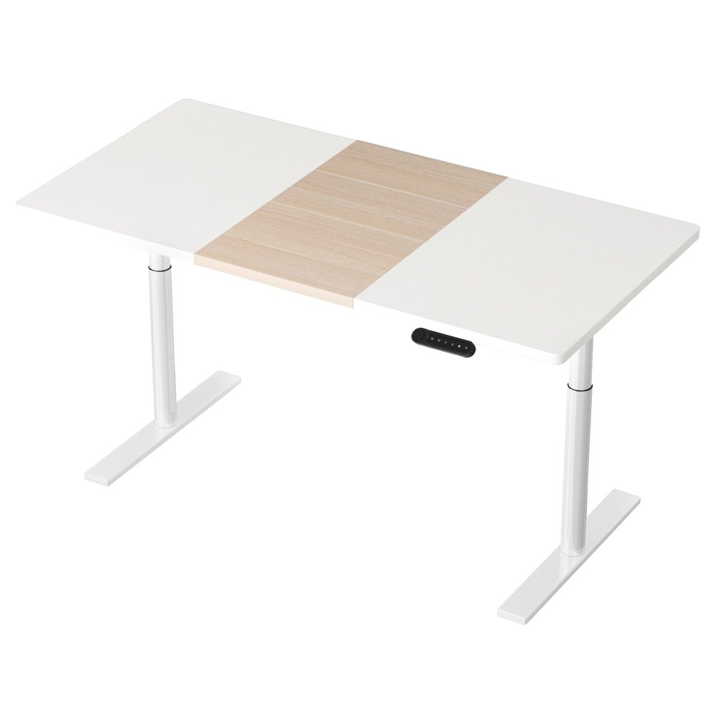 Standing Desk Motorised Electric Dual Motor 140CM White Pine - Furniture > Office - Rivercity House & Home Co. (ABN 18 642 972 209) - Affordable Modern Furniture Australia