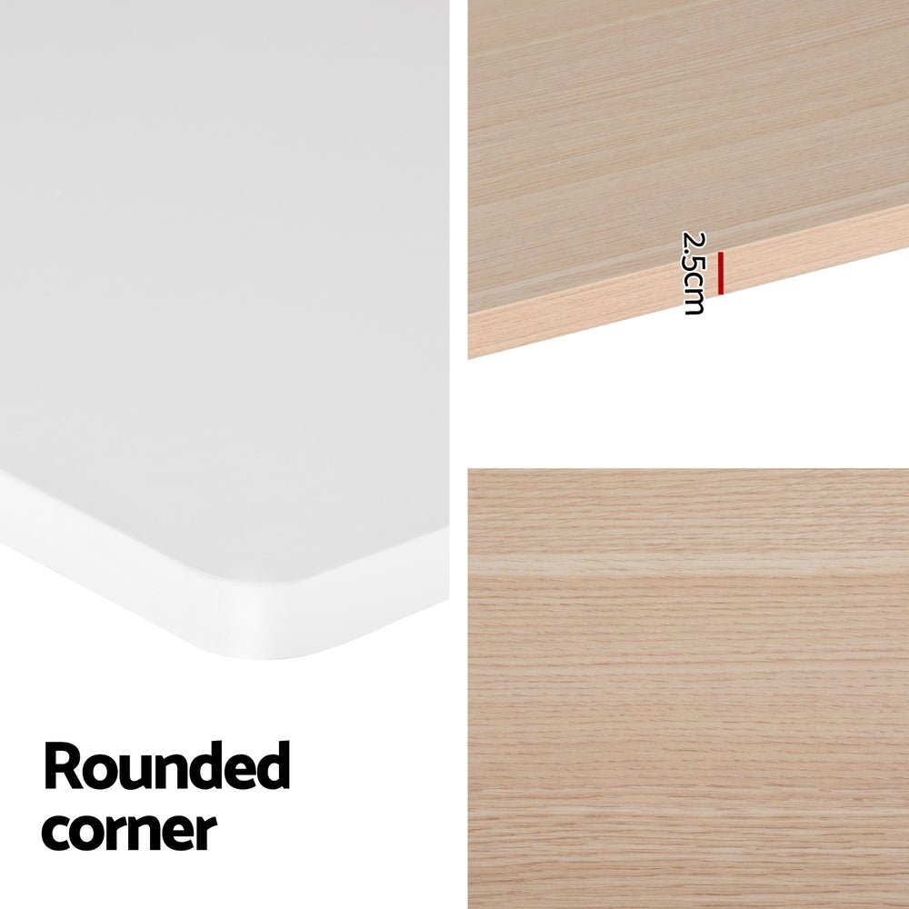 Standing Desk Motorised Electric Dual Motor 140CM White Pine - Furniture > Office - Rivercity House & Home Co. (ABN 18 642 972 209) - Affordable Modern Furniture Australia