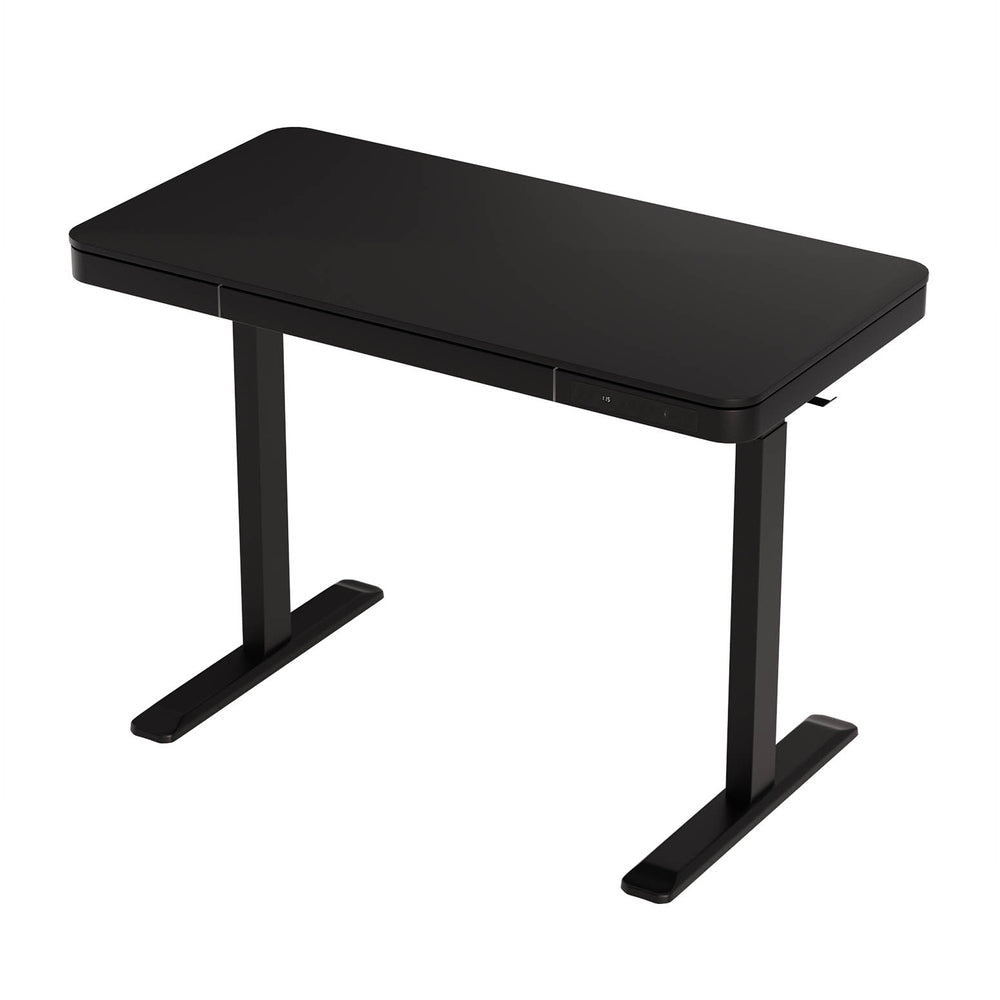 Standing Desk Motorised Electric Dual Motor Drawer 120CM Black - Furniture > Office > Desks - Rivercity House & Home Co. (ABN 18 642 972 209) - Affordable Modern Furniture Australia