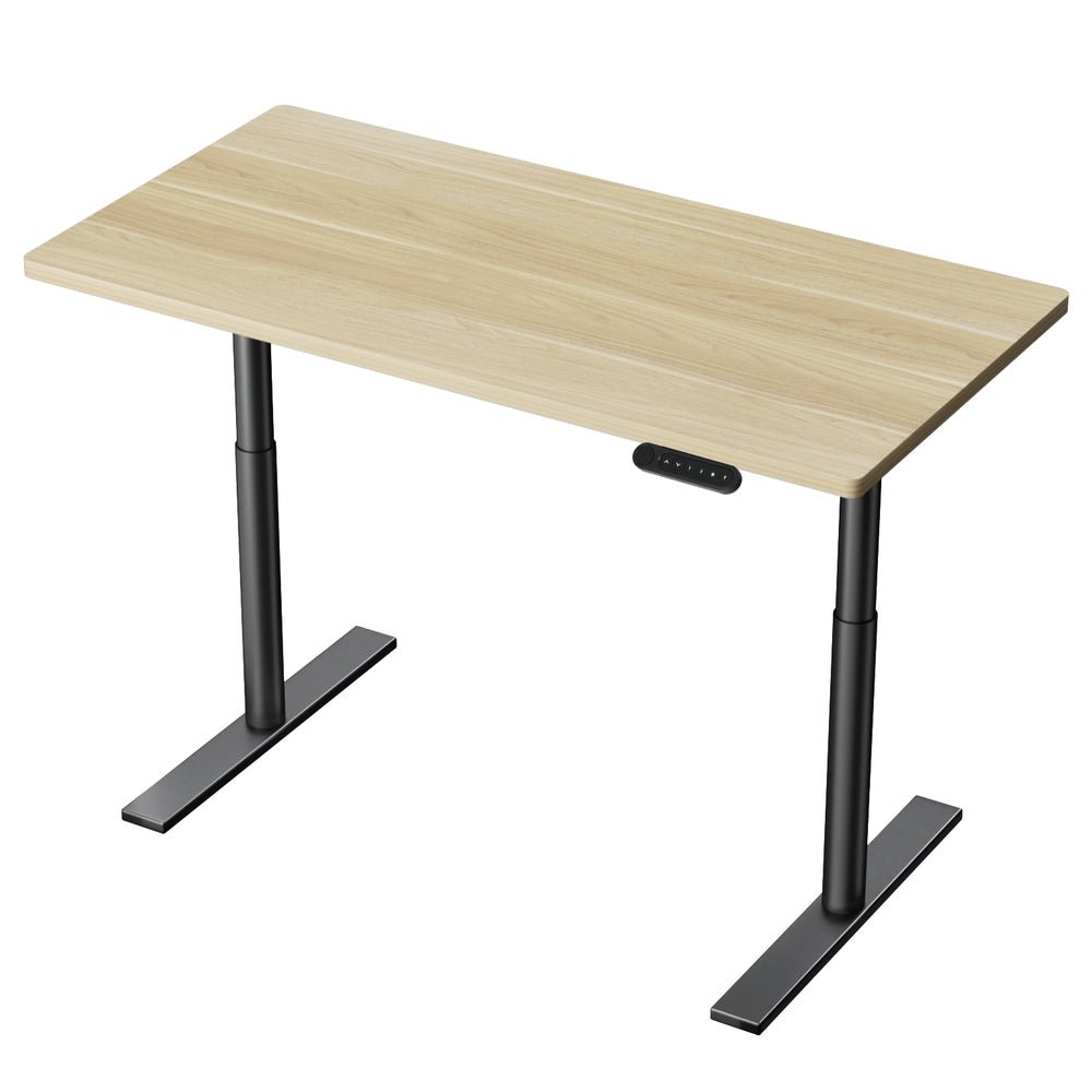 Standing Desk Motorised Electric Dual Motor White Oak 120CM - Furniture > Office > Desks - Rivercity House & Home Co. (ABN 18 642 972 209) - Affordable Modern Furniture Australia
