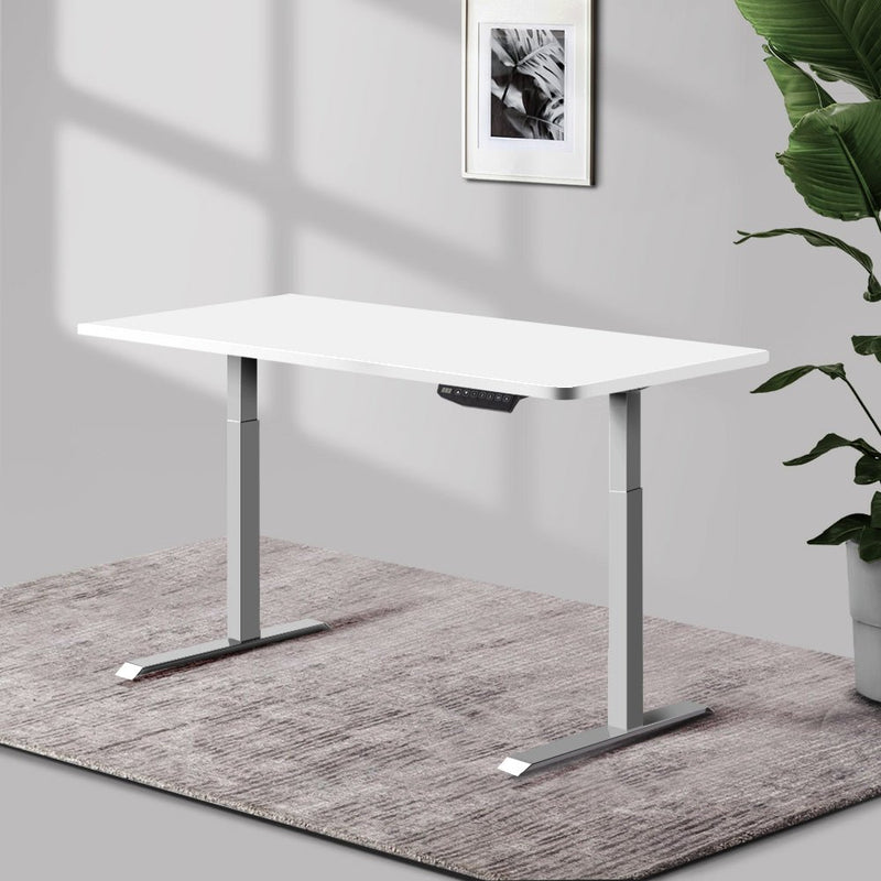 Standing Desk Motorised Height Adjustable Laptop Computer Table Electric Riser Dual Motor 120cm - Rivercity House & Home Co. (ABN 18 642 972 209) - Affordable Modern Furniture Australia