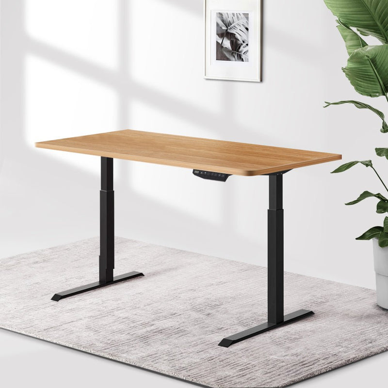 Standing Desk Motorised Sit Stand Table Height Adjustable Laptop Computer Desks Dual Motors 140cm - Rivercity House & Home Co. (ABN 18 642 972 209) - Affordable Modern Furniture Australia