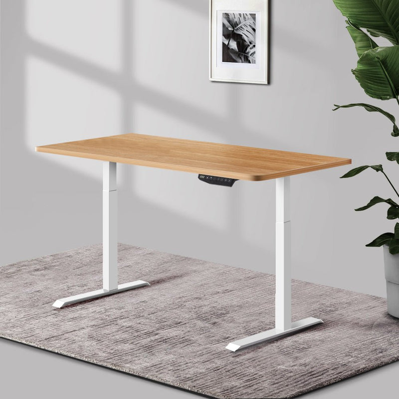 Standing Desk Motorised Sit Stand Table Riser Electric Computer Laptop Desks Dual Motors 140cm - Rivercity House & Home Co. (ABN 18 642 972 209) - Affordable Modern Furniture Australia