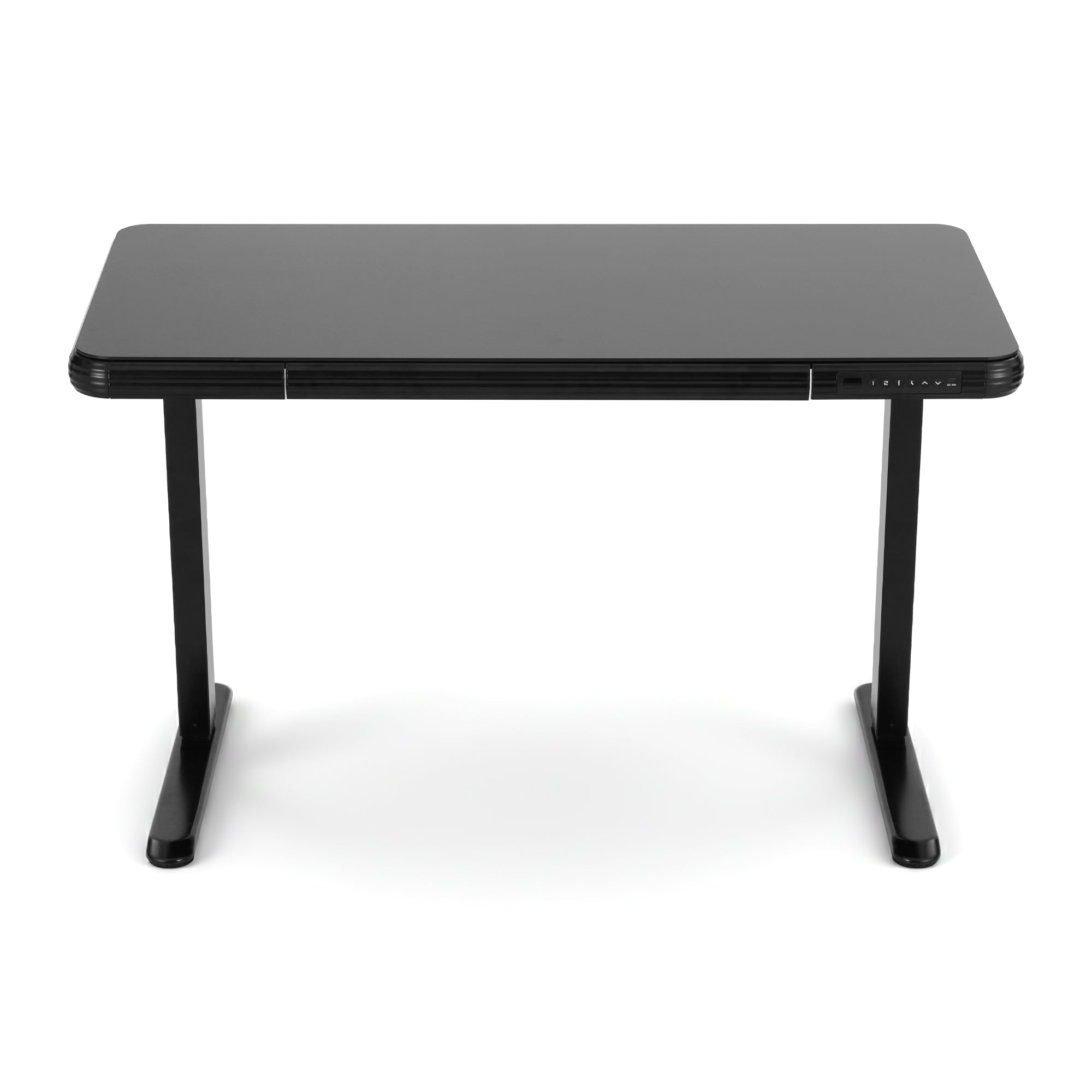 Standing Desk Motorised Tempered Glass Top Electric Black 120CM - Furniture > Office > Desks - Rivercity House & Home Co. (ABN 18 642 972 209) - Affordable Modern Furniture Australia
