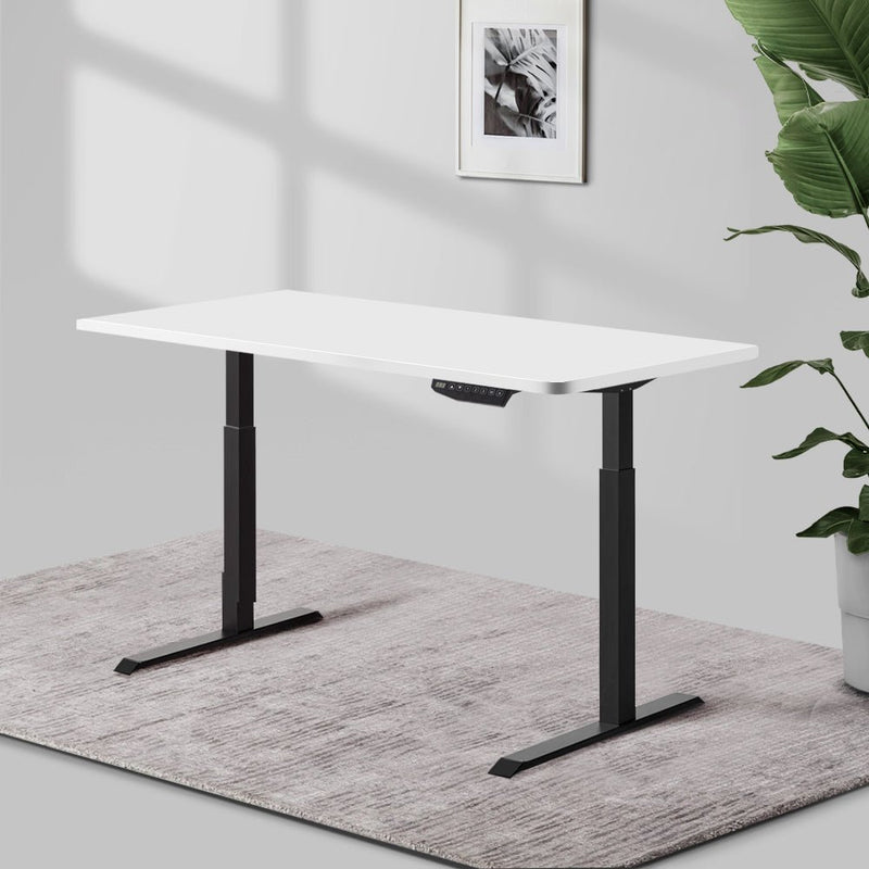 Standing Desk Sit Stand Riser Motorised Electric Computer Laptop Table 120cm Dual Motor - Rivercity House & Home Co. (ABN 18 642 972 209) - Affordable Modern Furniture Australia