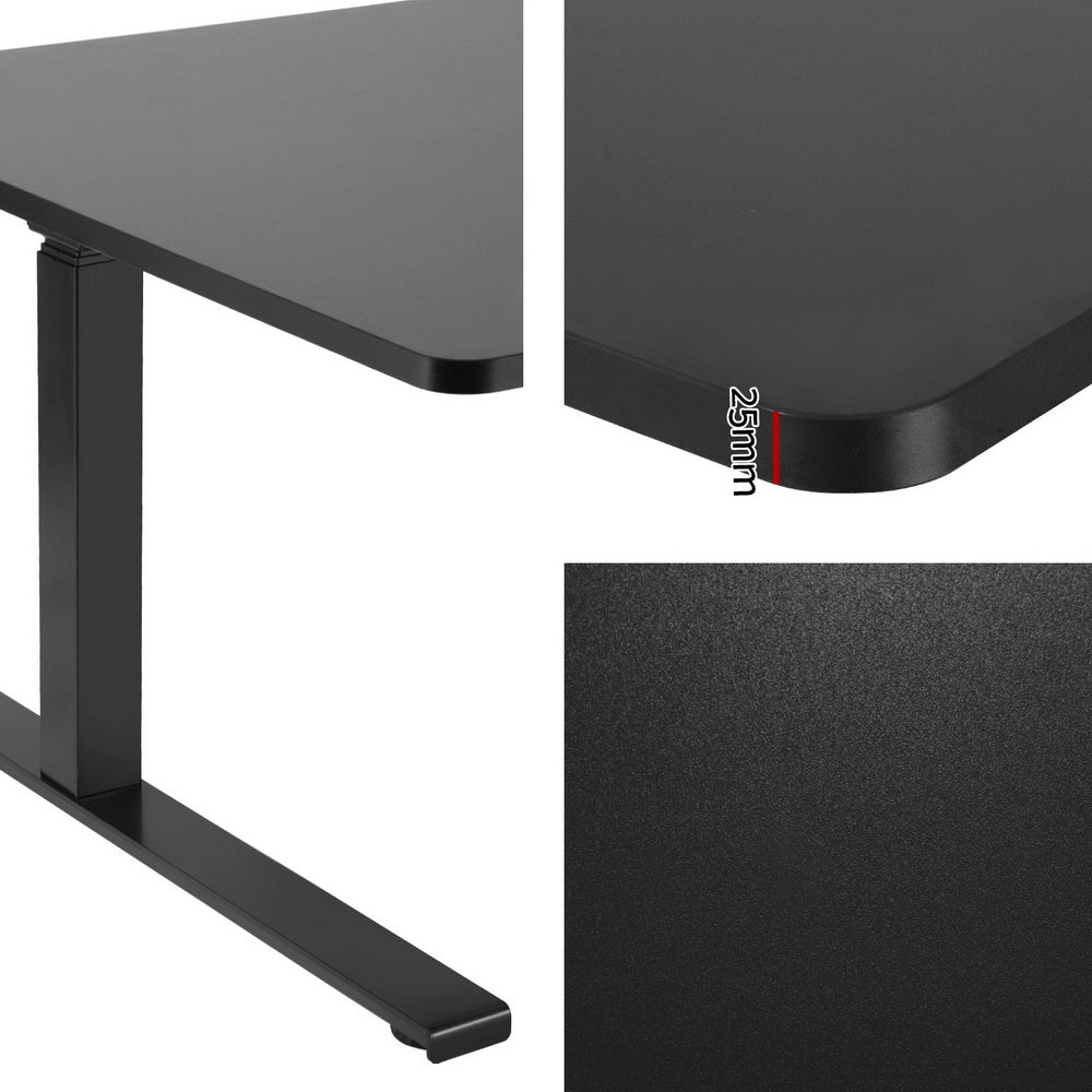 Standing Desks L - shape Motorised 160CM Black - Furniture > Office - Rivercity House & Home Co. (ABN 18 642 972 209) - Affordable Modern Furniture Australia