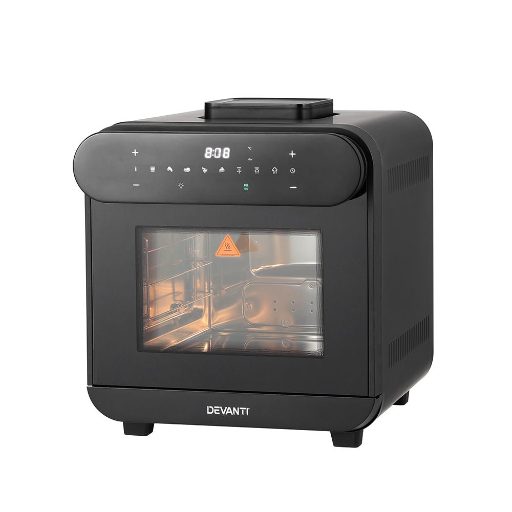 Steam Air Fryer Oven 15L W/ LCD Touch 1600W - Appliances > Kitchen Appliances - Rivercity House & Home Co. (ABN 18 642 972 209) - Affordable Modern Furniture Australia