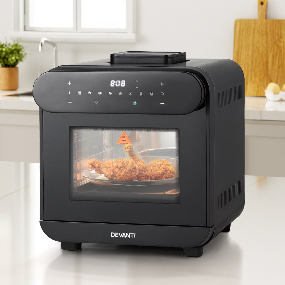 Steam Air Fryer Oven 15L W/ LCD Touch 1600W - Appliances > Kitchen Appliances - Rivercity House & Home Co. (ABN 18 642 972 209) - Affordable Modern Furniture Australia