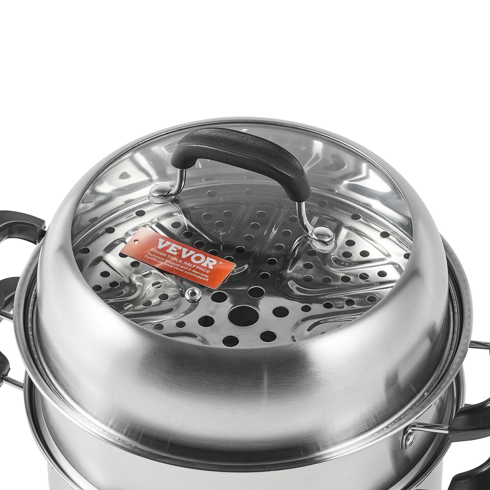 Steamer Pot, 28cm Steamer Pot for Cooking with 8.5QT Stock Pot, Vegetable Steamer & 2 Steaming Grid, 3 - Layer Food - Grade 304 Stainless Steel Food Steamer Cookware with Lid for Gas Electric Stove - Appliances > Kitchen Appliances > Rice Cookers & Steamers - Rivercity House & Home Co. (ABN 18 642 972 209) - Affordable Modern Furniture Australia