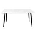 Steel Dining Table 150cm 4-6 Seater - White
