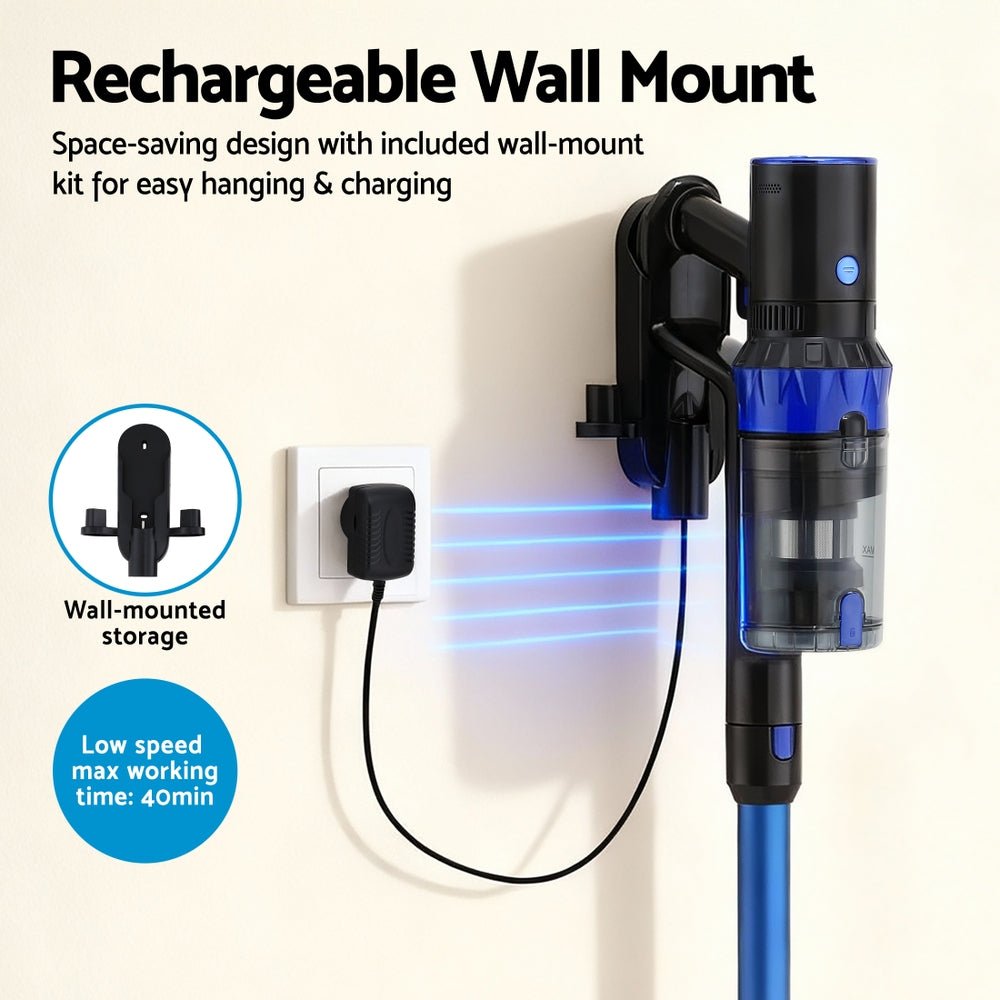 Stick Vacuum Cleaner Brushless Cordless 350W Blue - Appliances > Vacuum Cleaners > Vacuum Cleaner Accessories - Rivercity House & Home Co. (ABN 18 642 972 209) - Affordable Modern Furniture Australia