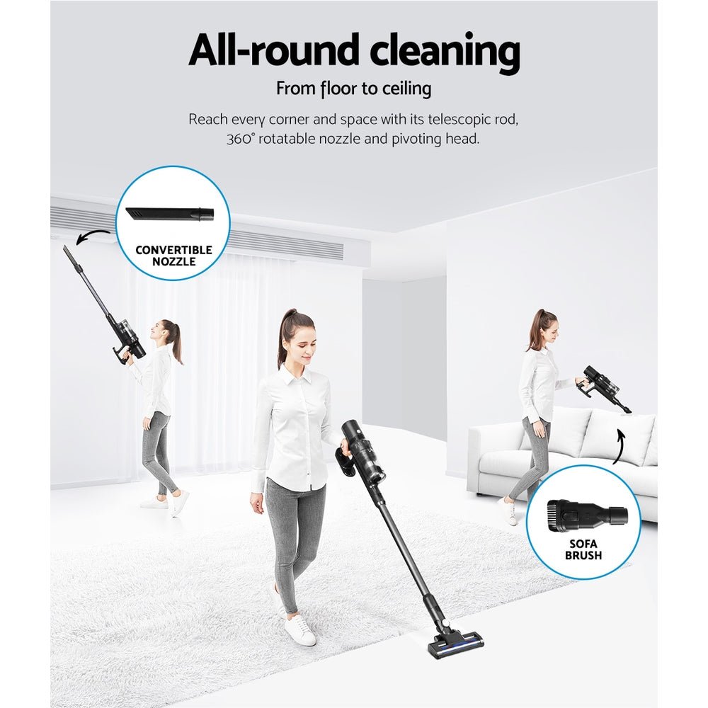 Stick Vacuum Cleaner Brushless Cordless 350W Grey - Appliances > Vacuum Cleaners > Stick Vacuums - Rivercity House & Home Co. (ABN 18 642 972 209) - Affordable Modern Furniture Australia