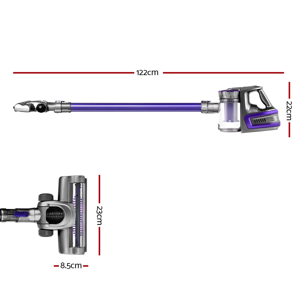 Stick Vacuum Cleaner Cordless HEPA Filter Purple - Appliances > Vacuum Cleaners > Stick Vacuums - Rivercity House & Home Co. (ABN 18 642 972 209) - Affordable Modern Furniture Australia