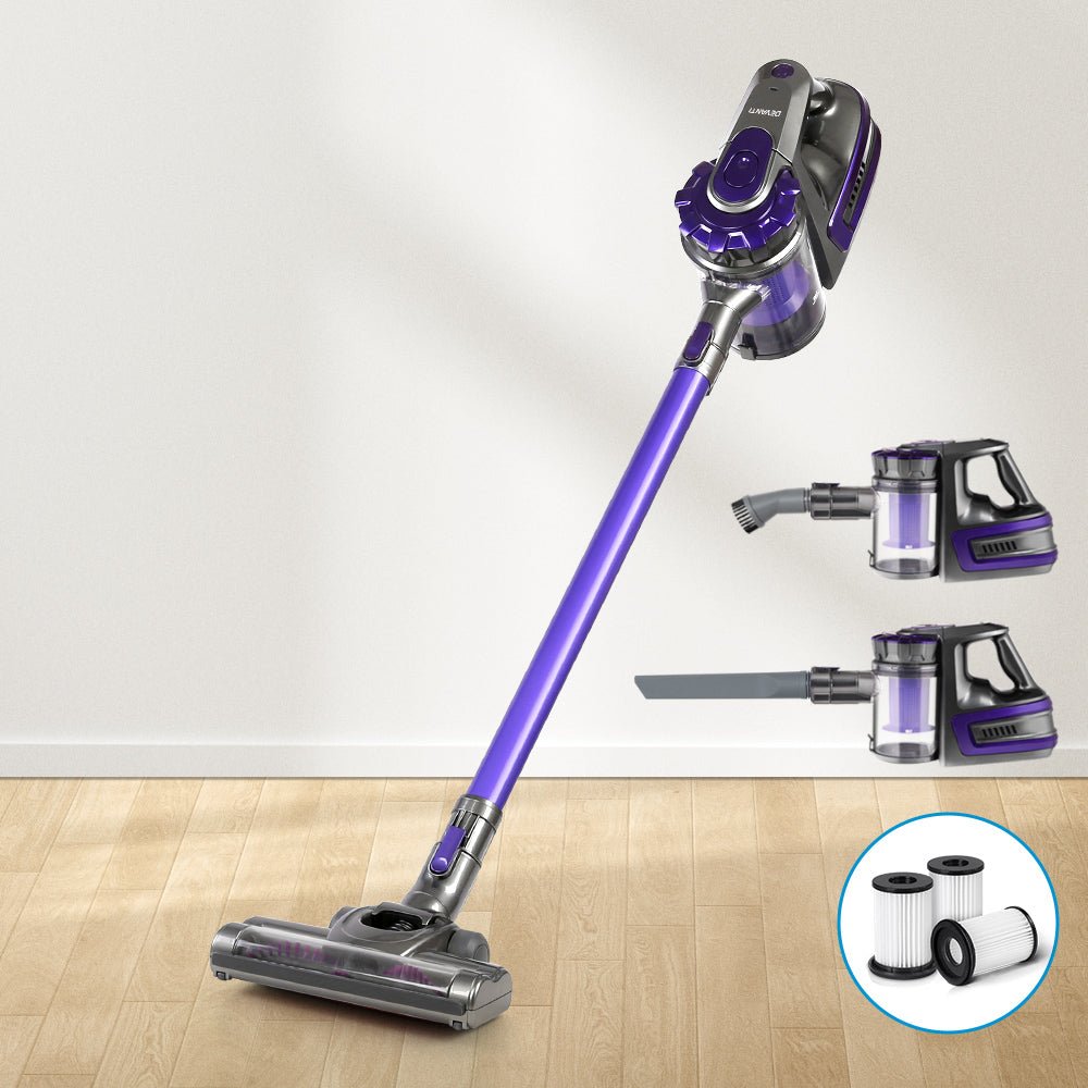 Stick Vacuum Cleaner Cordless HEPA Filter Purple - Appliances > Vacuum Cleaners > Stick Vacuums - Rivercity House & Home Co. (ABN 18 642 972 209) - Affordable Modern Furniture Australia