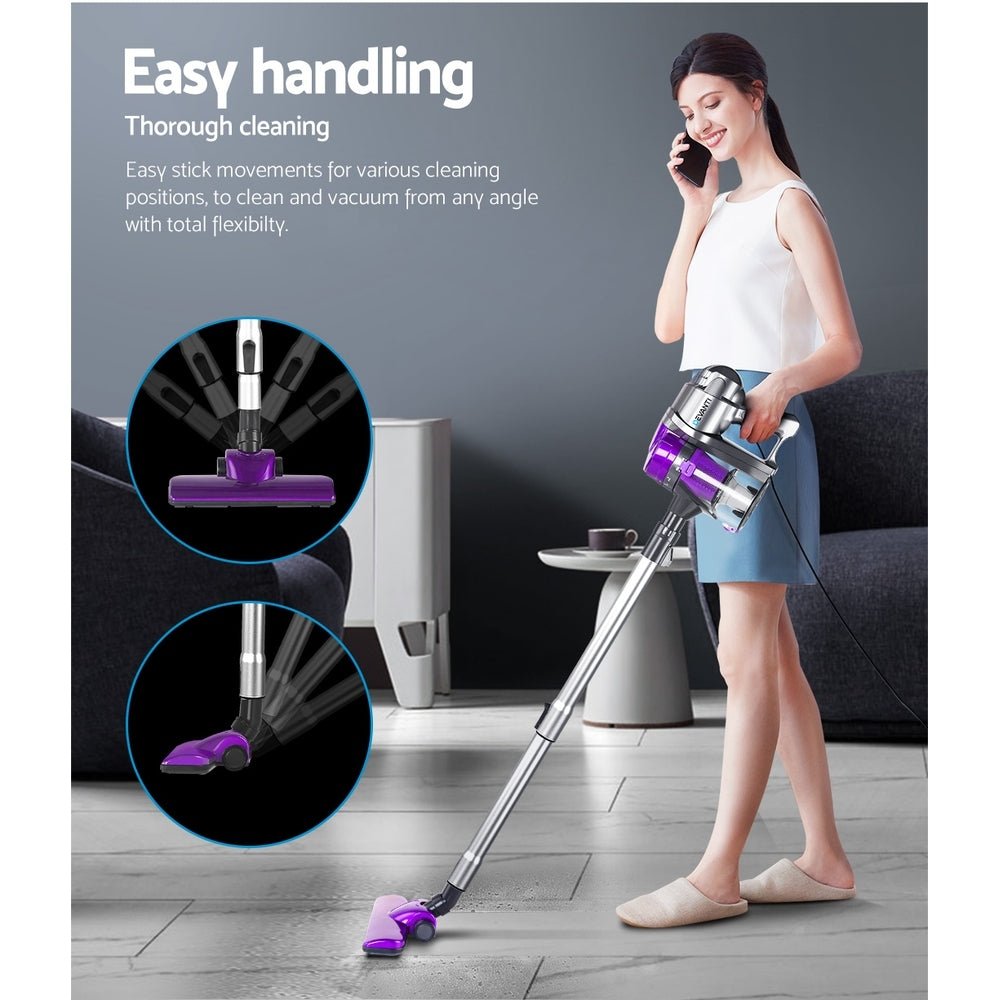 Stick Vacuum Cleaner Handheld Corded 450W Purple - Appliances > Vacuum Cleaners > Stick Vacuums - Rivercity House & Home Co. (ABN 18 642 972 209) - Affordable Modern Furniture Australia