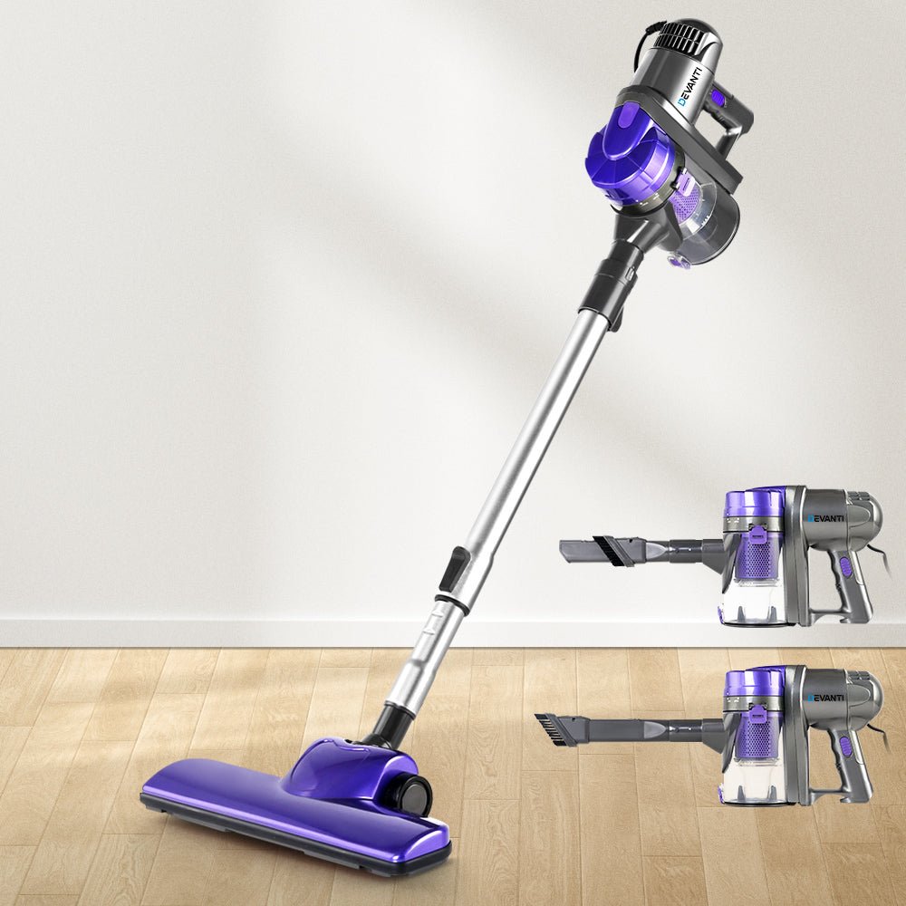 Stick Vacuum Cleaner Handheld Corded 450W Purple - Appliances > Vacuum Cleaners > Stick Vacuums - Rivercity House & Home Co. (ABN 18 642 972 209) - Affordable Modern Furniture Australia