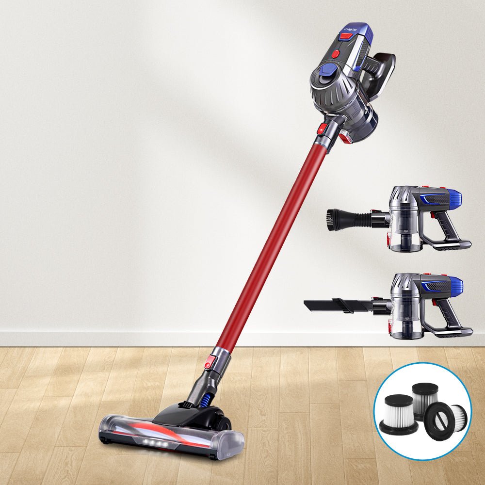 Stick Vacuum Cleaner HEPA Filter Red 150W - Appliances > Vacuum Cleaners > Stick Vacuums - Rivercity House & Home Co. (ABN 18 642 972 209) - Affordable Modern Furniture Australia