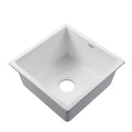 450x450mm Granite Stone Kitchen Sink Under/Topmount Basin Bowl - White