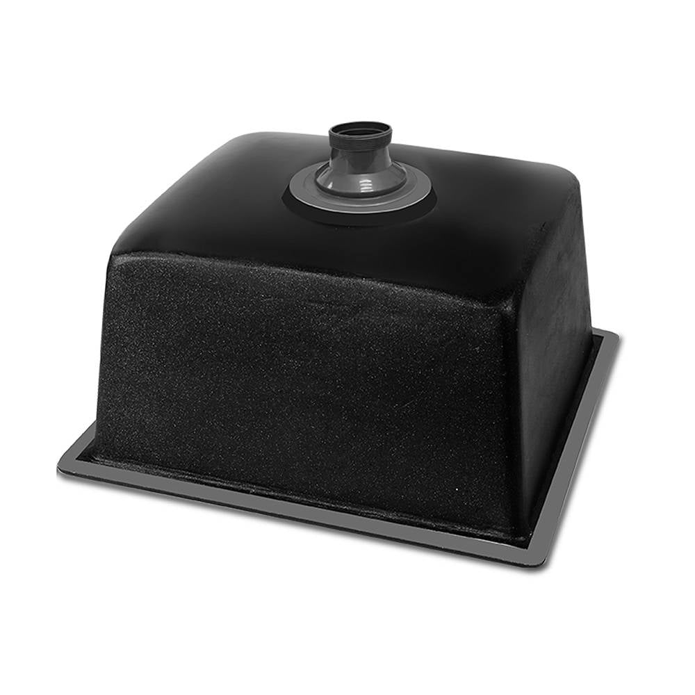 Stone Kitchen Sink 460X410MM Granite Under/Topmount Basin Bowl Laundry Black - Furniture > Bathroom > Sinks - Rivercity House & Home Co. (ABN 18 642 972 209) - Affordable Modern Furniture Australia