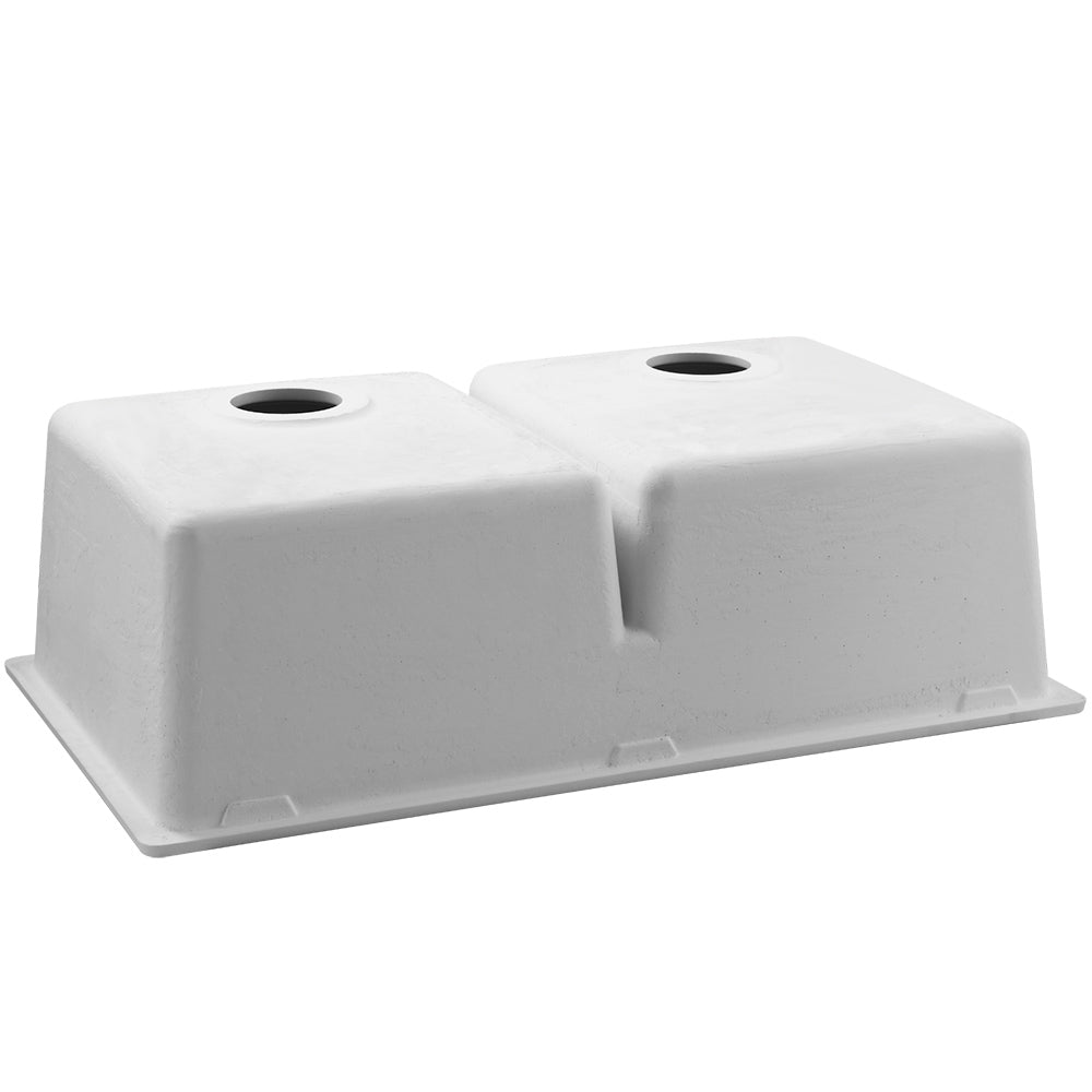 Stone Kitchen Sink 790X460MM Granite Under/Topmount Basin Double Bowl White - Furniture > Bathroom > Sinks - Rivercity House & Home Co. (ABN 18 642 972 209) - Affordable Modern Furniture Australia