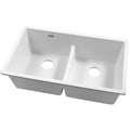 Stone Kitchen Sink 790x460mm Granite Double Bowl Under/Topmount - White