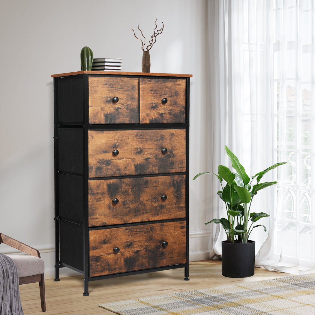 Storage Cabinet Tower Chest with 300 Pcs Drawers - Brown - Rivercity House & Home Co. (ABN 18 642 972 209) - Affordable Modern Furniture Australia