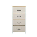 Storage Cabinet Tower Chest with 4 Drawers - Beige