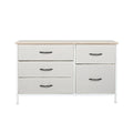 Storage Cabinet Tower Chest with Drawers - Beige