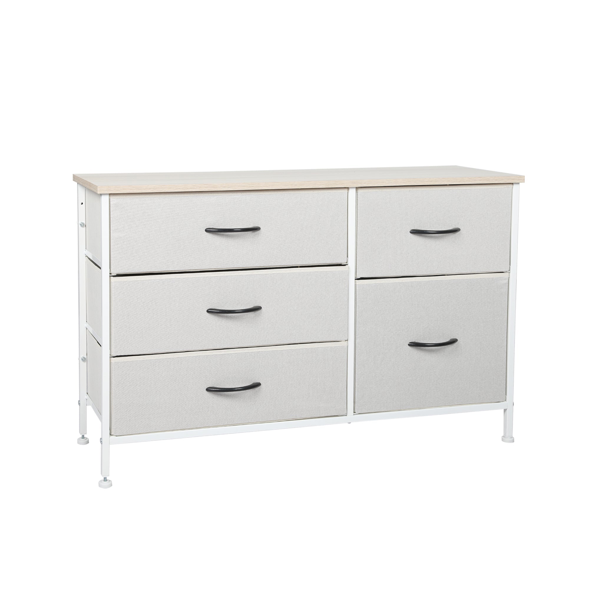 Storage Cabinet Tower Chest with Drawers - Beige - Rivercity House & Home Co. (ABN 18 642 972 209) - Affordable Modern Furniture Australia