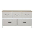 Storage Cabinet Tower Chest with Drawers - Beige