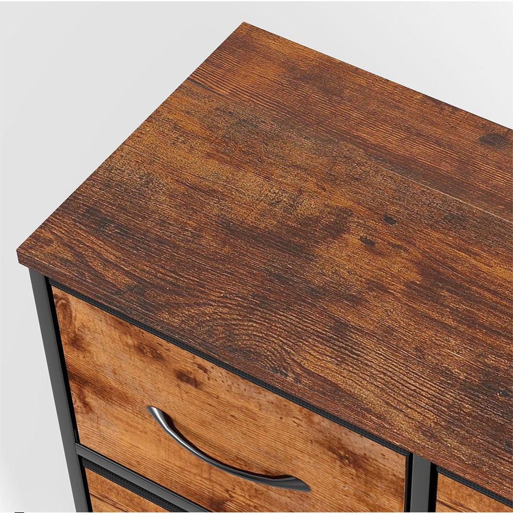 Storage Cabinet Tower Chest with Drawers - Brown - Rivercity House & Home Co. (ABN 18 642 972 209) - Affordable Modern Furniture Australia