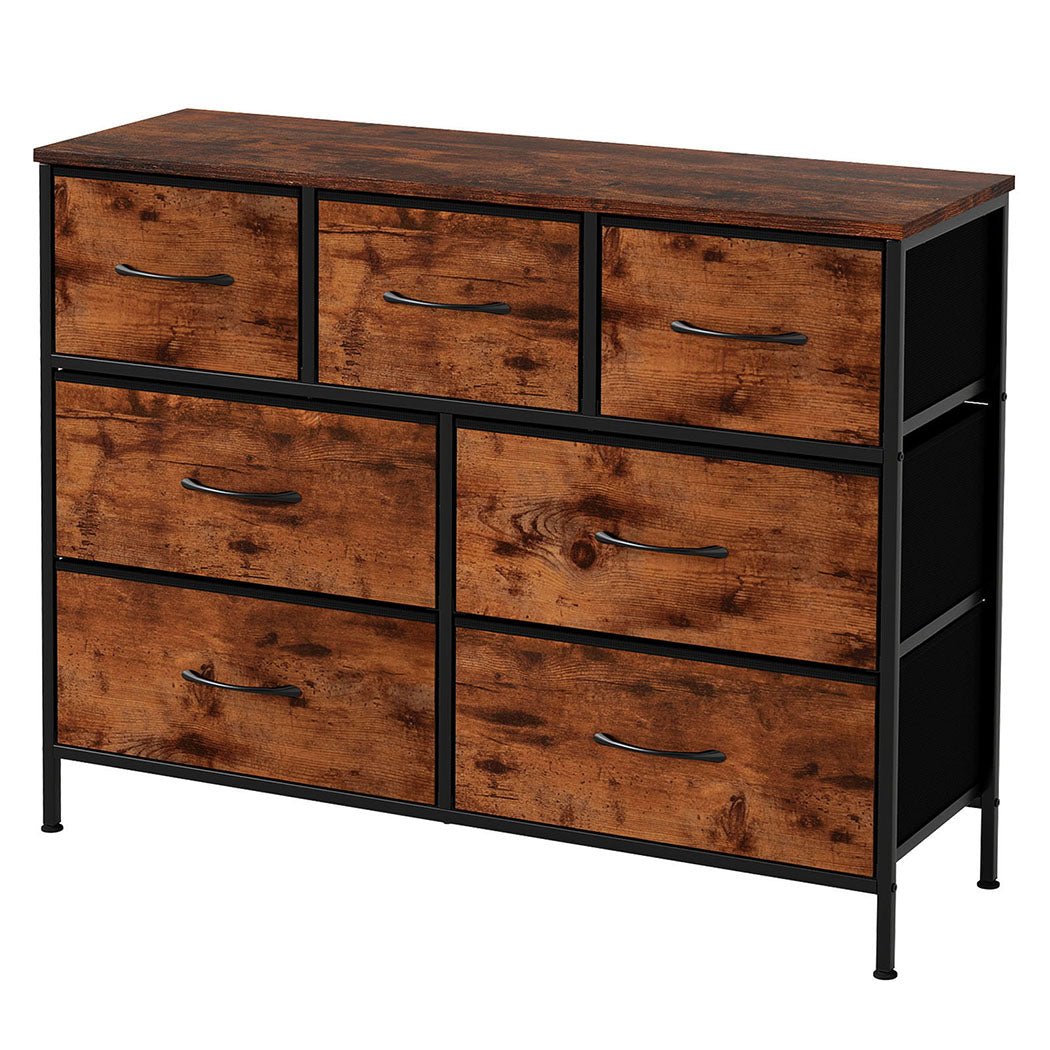 Storage Cabinet Tower Chest with Drawers - Brown - Rivercity House & Home Co. (ABN 18 642 972 209) - Affordable Modern Furniture Australia