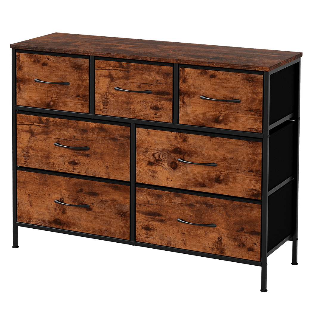 Storage Cabinet Tower Chest with Drawers - Brown - Rivercity House & Home Co. (ABN 18 642 972 209) - Affordable Modern Furniture Australia