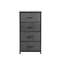 Storage Cabinet Tower Chest with Drawers - Dark Grey