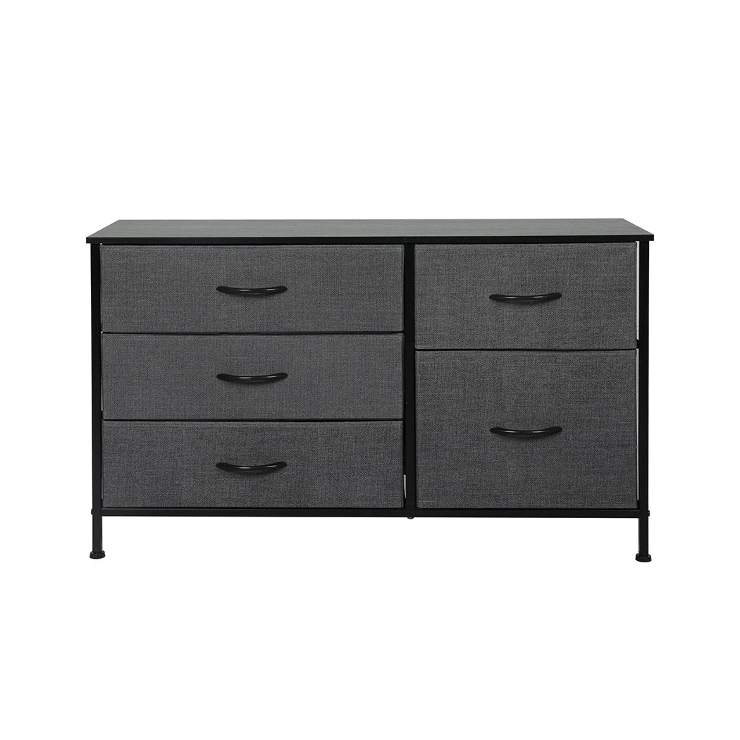 Storage Cabinet Tower Chest with Drawers - Dark Grey - Rivercity House & Home Co. (ABN 18 642 972 209) - Affordable Modern Furniture Australia