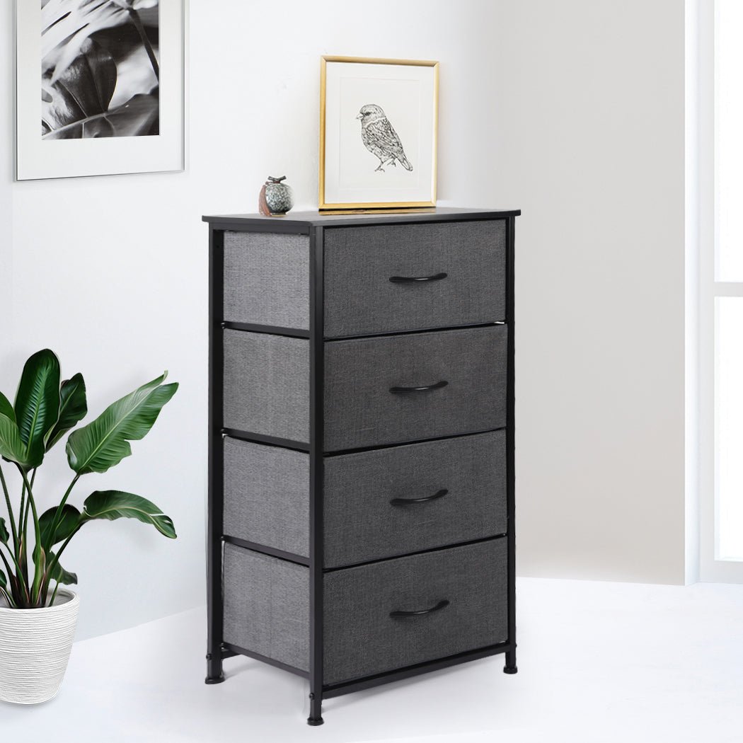 Storage Cabinet Tower Chest with Drawers - Dark Grey - Rivercity House & Home Co. (ABN 18 642 972 209) - Affordable Modern Furniture Australia
