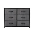Storage Cabinet Tower Chest with Drawers - Dark Grey