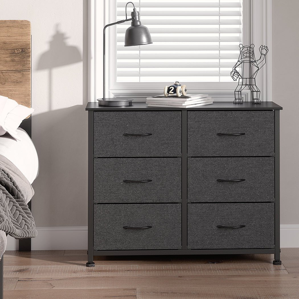 Storage Cabinet Tower Chest with Drawers - Dark Grey - Rivercity House & Home Co. (ABN 18 642 972 209) - Affordable Modern Furniture Australia