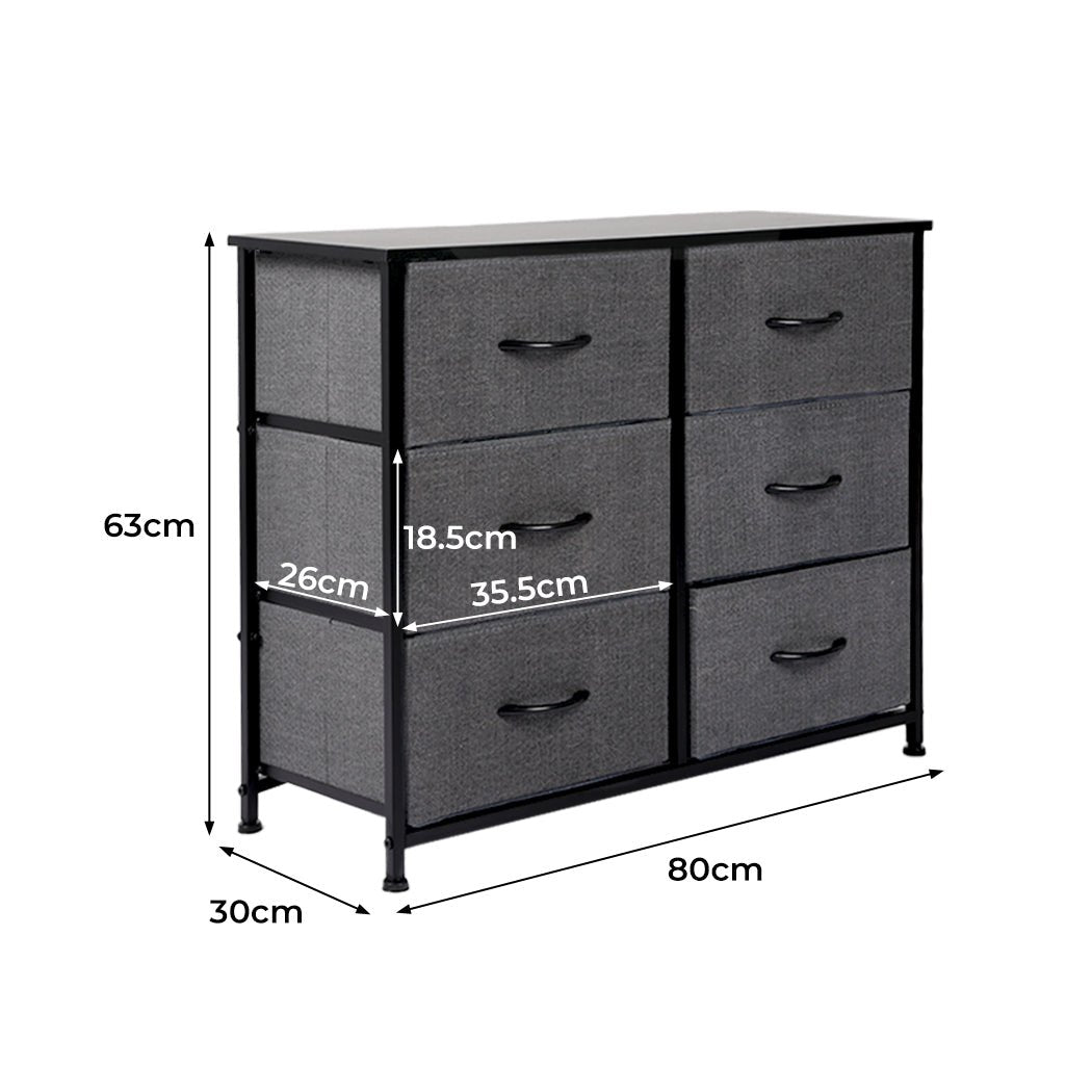 Storage Cabinet Tower Chest with Drawers - Dark Grey - Rivercity House & Home Co. (ABN 18 642 972 209) - Affordable Modern Furniture Australia