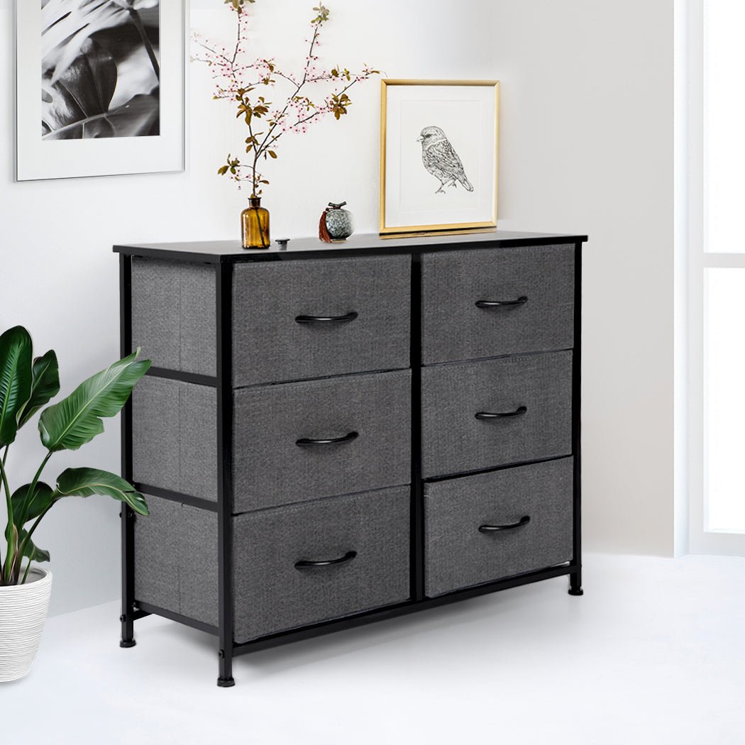 Storage Cabinet Tower Chest with Drawers - Dark Grey - Rivercity House & Home Co. (ABN 18 642 972 209) - Affordable Modern Furniture Australia