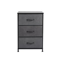 Storage Cabinet Tower Chest with Drawers - Dark Grey
