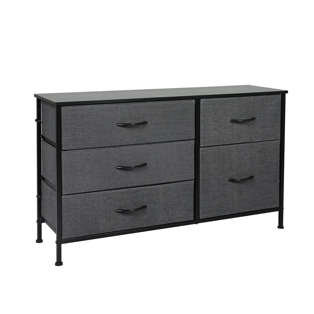 Storage Cabinet Tower Chest with Drawers - Dark Grey - Rivercity House & Home Co. (ABN 18 642 972 209) - Affordable Modern Furniture Australia