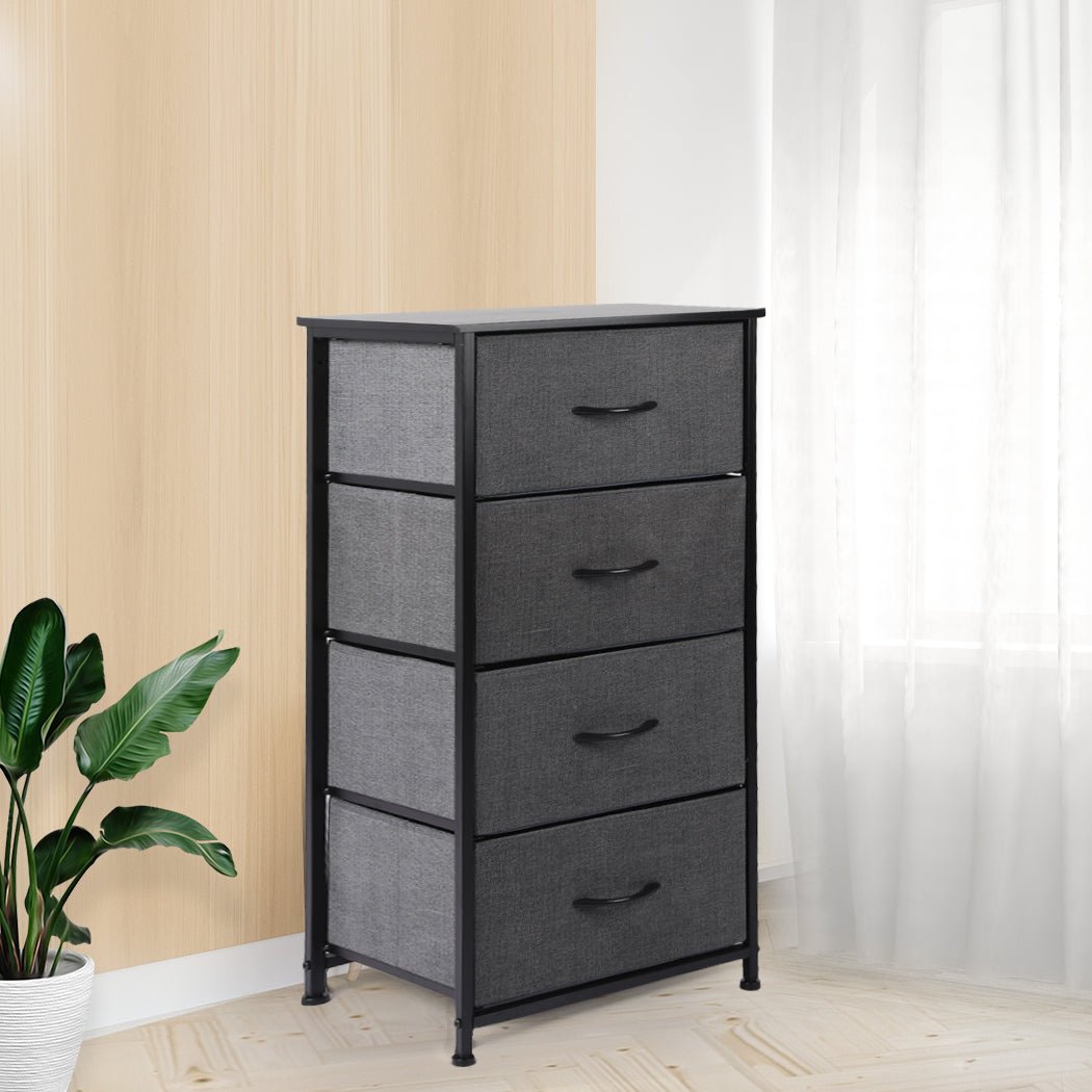 Storage Cabinet Tower Chest with Drawers - Dark Grey - Rivercity House & Home Co. (ABN 18 642 972 209) - Affordable Modern Furniture Australia