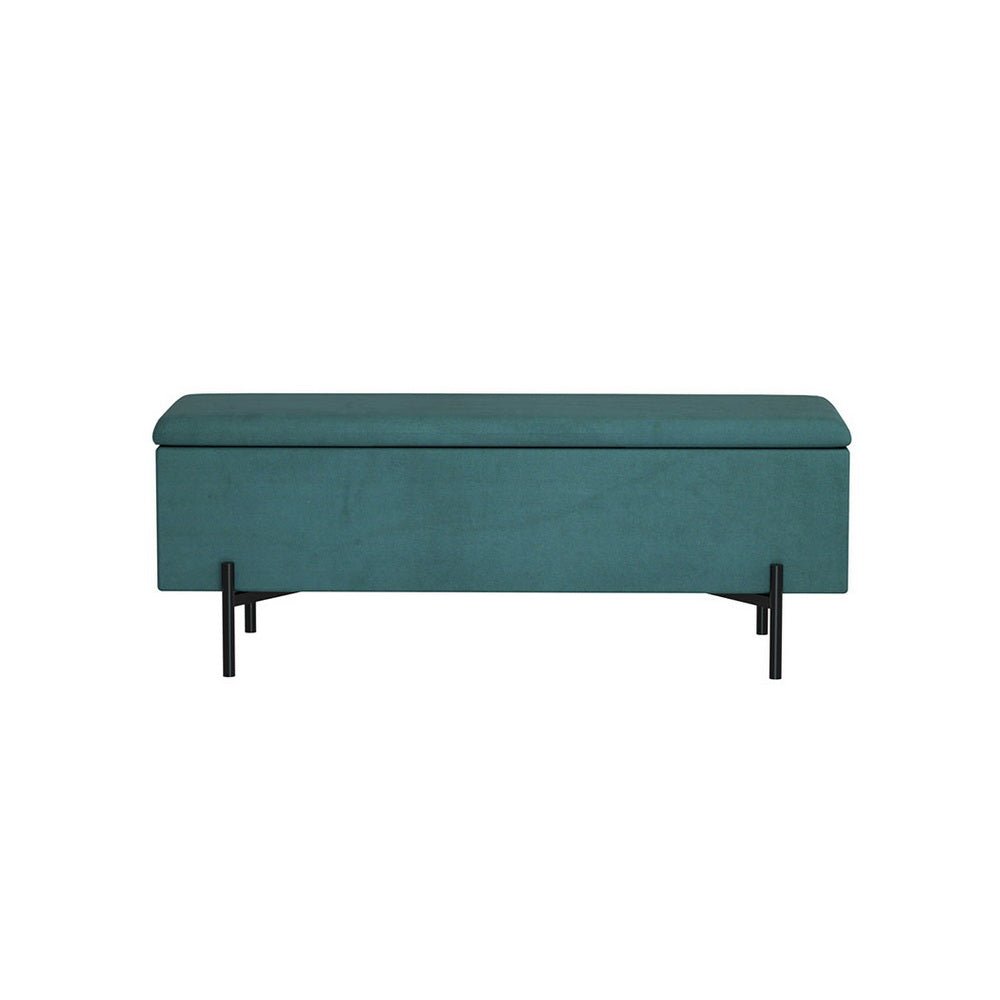 Storage Ottoman Blanket Box 140cm Velvet Green - Furniture > Living Room - Rivercity House & Home Co. (ABN 18 642 972 209) - Affordable Modern Furniture Australia