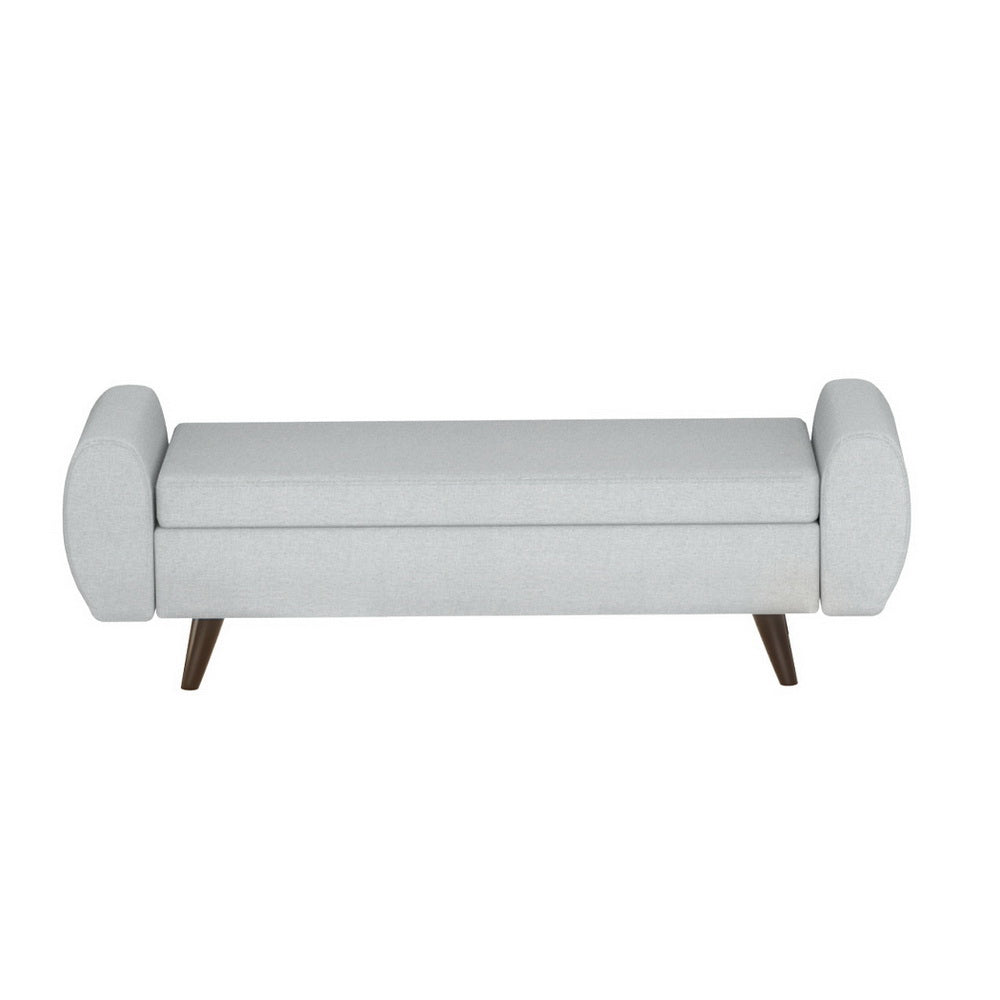 Storage Ottoman Blanket Box Armrest 140cm Grey - Furniture > Living Room - Rivercity House & Home Co. (ABN 18 642 972 209) - Affordable Modern Furniture Australia