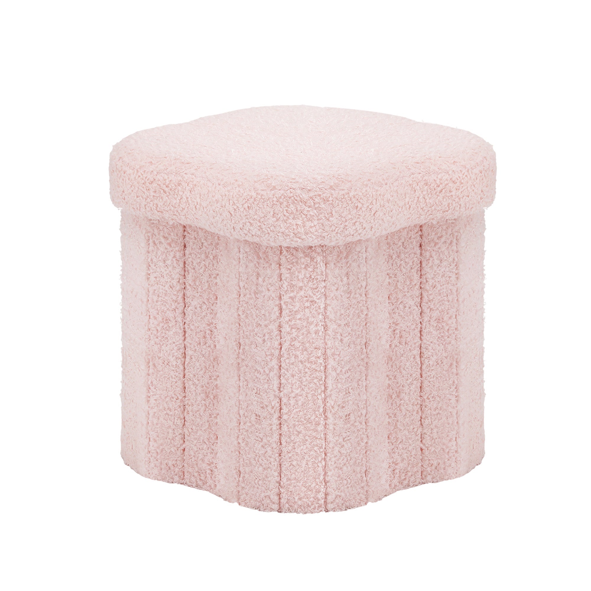 Storage Ottoman Foot Stool Foldable Pink - Furniture > Living Room > Ottomans & Footstools - Rivercity House & Home Co. (ABN 18 642 972 209) - Affordable Modern Furniture Australia