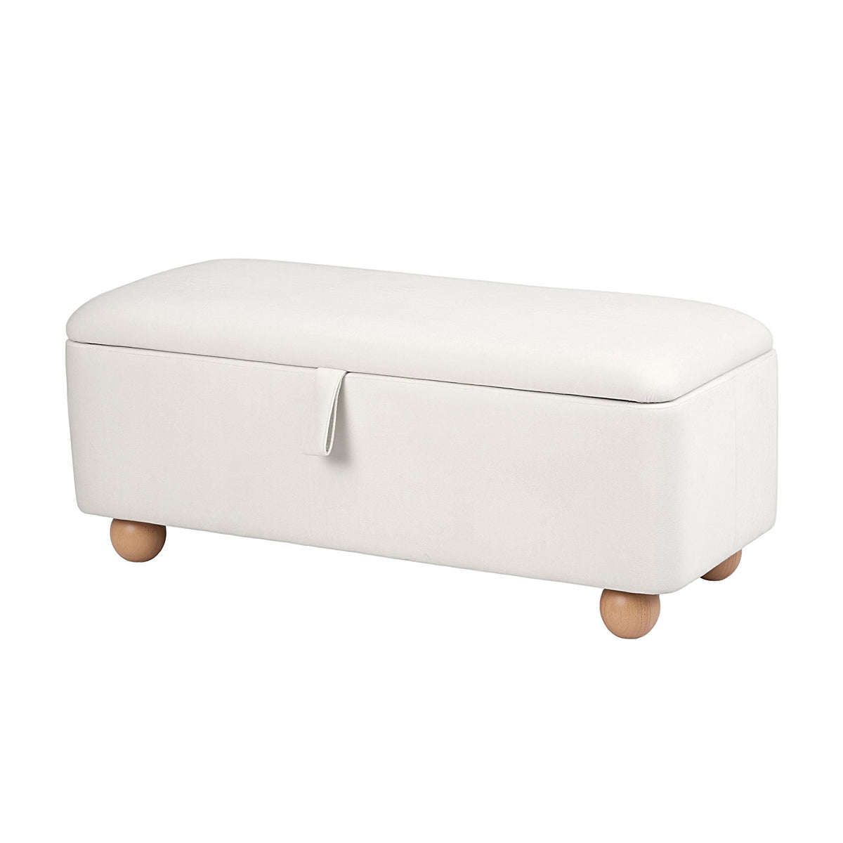 Storage Ottoman Velvet Blanket Box Hidden Bench 97cm - Beige - Furniture > Living Room > Ottomans & Footstools - Rivercity House & Home Co. (ABN 18 642 972 209) - Affordable Modern Furniture Australia